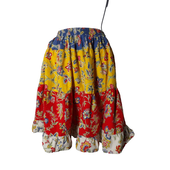 Saddle Ridge Vintage Collection Skirt Sz Small Floral Cottage Core Boho Elastic - Picture 11 of 12